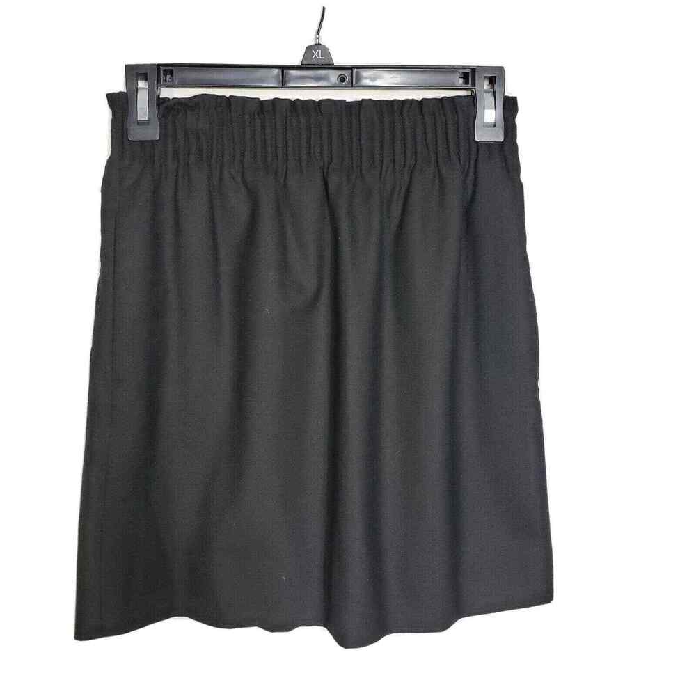 J. Crew Womens Skirt Size 00 Wool Sidewalk Black Lined Elastic Waist Pockets - Picture 3 of 8